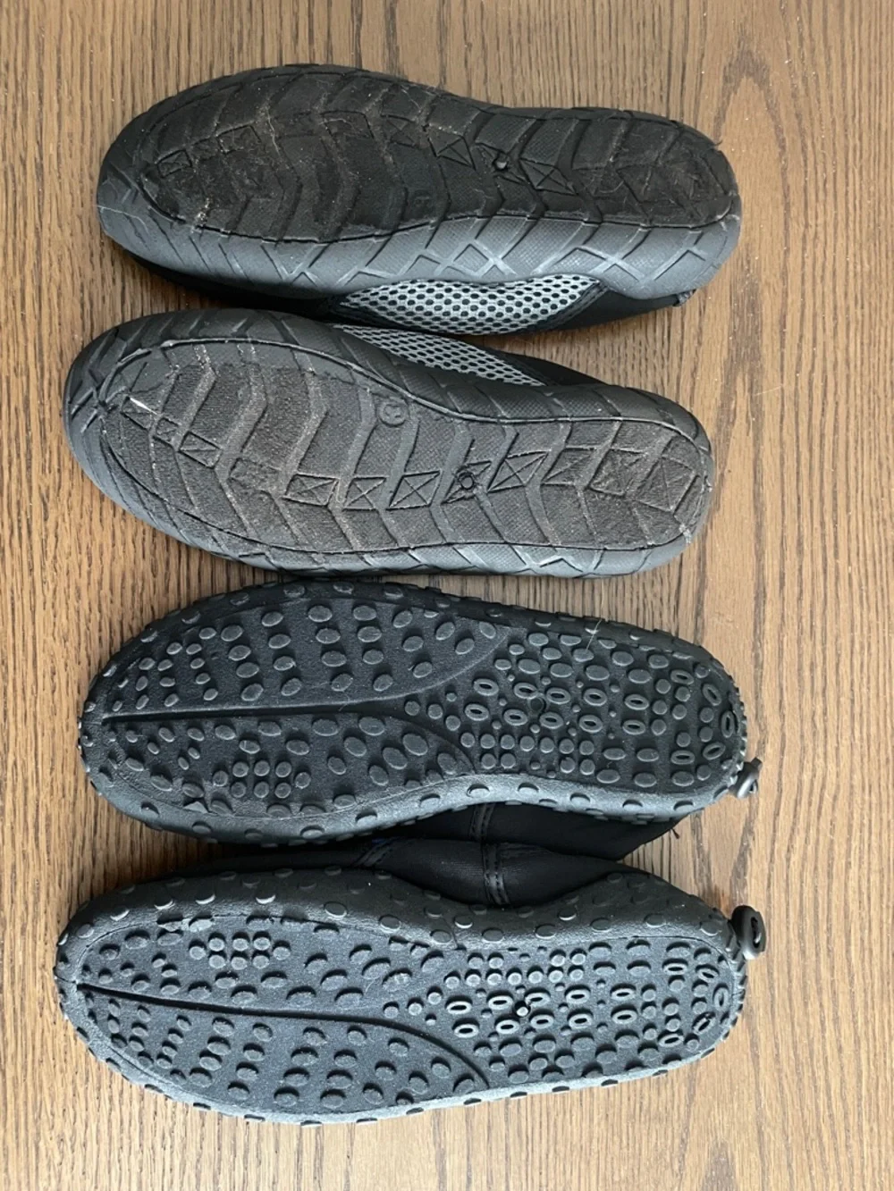 Kids Water Shoes (2) - Black and Blue Slip-On Aqua Footwear